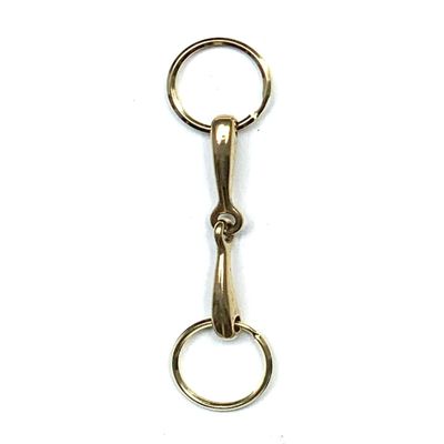 JA Horse - Keychain Pendant Horse Rider Pony (Bits Gold)