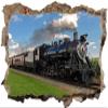 3D Vinyl Wall Sticker, Steam Train for Kids' Room view 1
