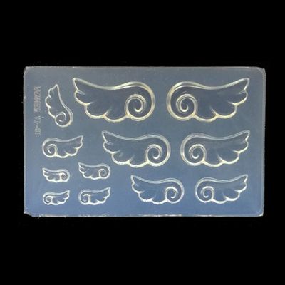 Buwei DIY Nail Art 3D Silicone Mold, Cat/Rabbit/Wing Square Resin Mold Jewelry Tools