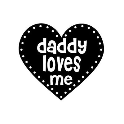 SUIFENG "Dad Loves Me" Heart Car Sticker, 15.5 x 14 cm, Black/Silver Vinyl