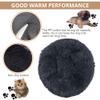 Fluffy Washable Dog Bed and Cat Sofa, Dark Gray, 70 cm view 4