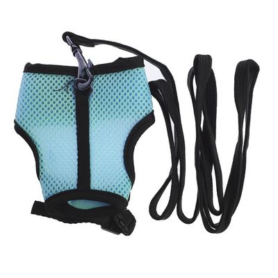 GROOMY Leash, Hamster Rabbit Mesh Harness Leash for Ferrets Guinea Pigs Small Pet Walk - Sky Blue - Small