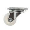 JINchao White PP Nylon Double-Wheel Swivel Casters, 10 kg Universal Casters for Furniture view 3