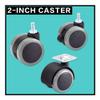 JINchao Heavy-Duty 2-Inch Casters, 50 kg, M8 Screw, No Brake view 4
