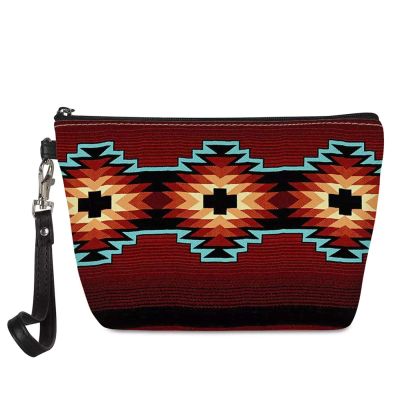 SEANATIVE Ethnic-Style PU Leather Toiletry Bag, Zetec Style