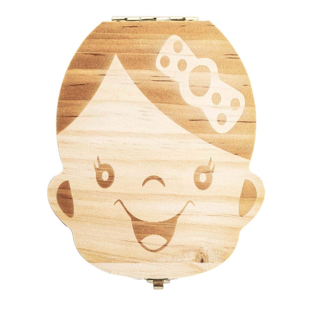 Memory Box for Baby Teeth and Hair, Girl
