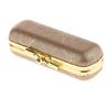 Inzopo Travel Lipstick Case, PU Lipstick Holder and Cosmetic Organizer with Mirror, Gold, as Described, No Metal view 1