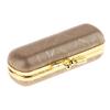 Inzopo Travel Lipstick Case, PU Lipstick Holder and Cosmetic Organizer with Mirror, Gold, as Described, No Metal view 3