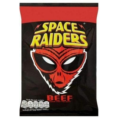 Space Raiders Beef-Flavored Corn Snacks - 25 g - Pack of 12