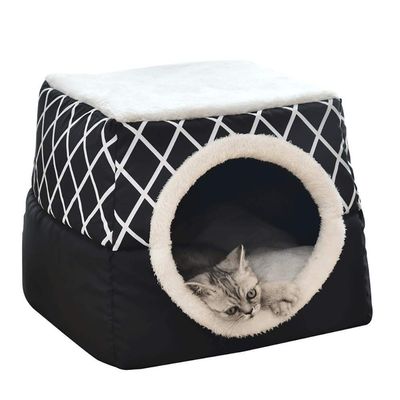 DUCHEN 2-in-1 Foldable Pet Cave Bed and Sofa