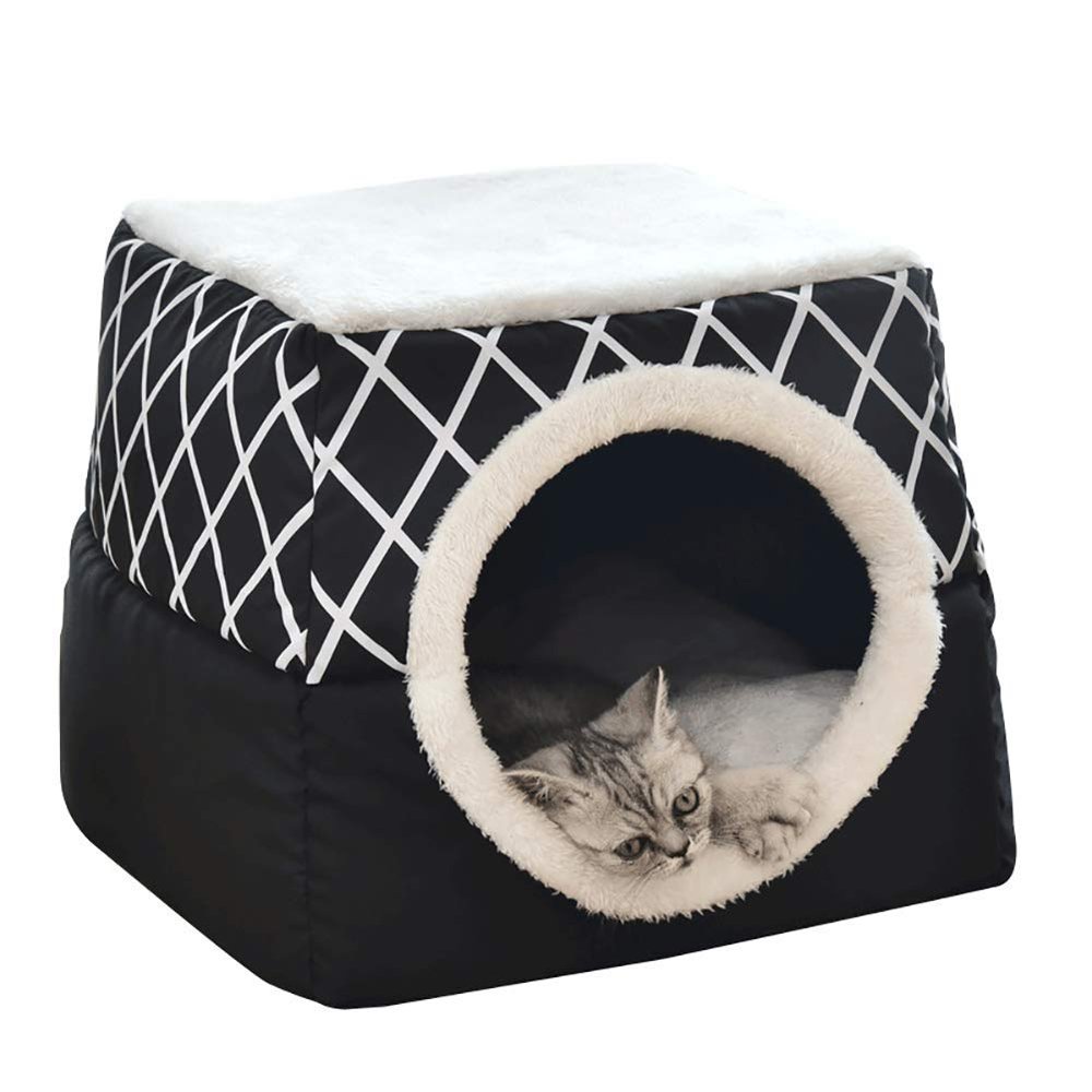 DUCHEN 2-in-1 Foldable Pet Cave Bed and Sofa