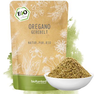 bioKontor Organic Dried Oregano 250 g, Rubbed, 100% Natural