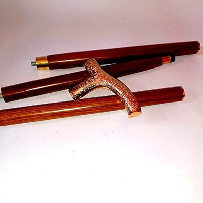 Ganga Nautical Walking Cane, Victorian Style, Brass, Wood Shaft