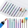 10-Piece Tungsten Steel Diamond Nail Drill Bit Set view 4