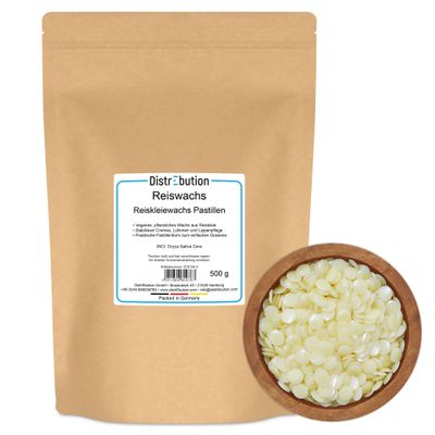 Rice Wax Pastilles 500 g – Vegan Rice Bran Wax