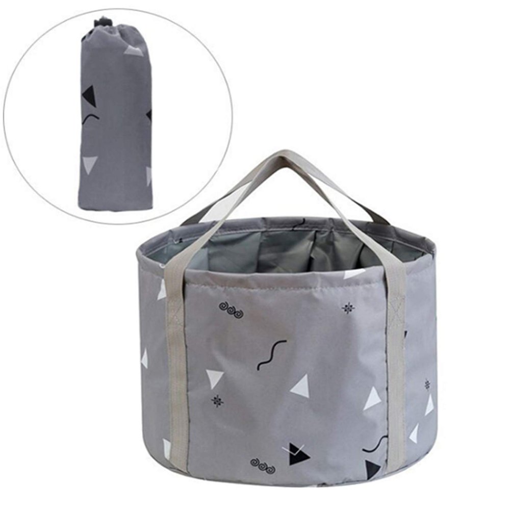 Foldable Foot Bath Basin for Men with Large Feet, Portable for Travel and Camping, Gray