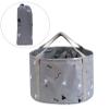 Foldable Foot Bath Basin for Men with Large Feet, Portable for Travel and Camping, Gray view 1