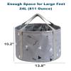 Foldable Foot Bath Basin for Men with Large Feet, Portable for Travel and Camping, Gray view 2