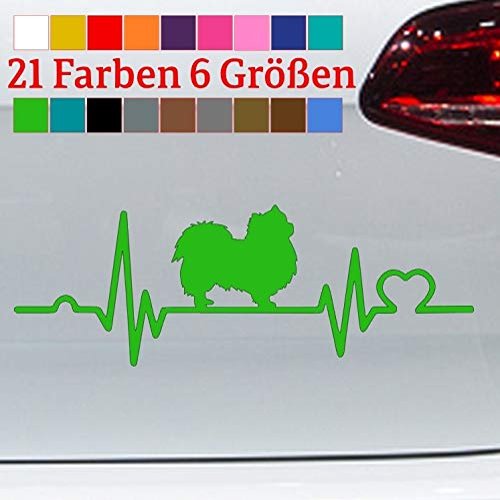 Generic Heartbeat Chihuahua Long-Hair Dog Sticker, JDM Paris, 6 Sizes, 21 Colors