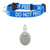 LARRYROO Cat Collar 'Do Not Feed' in Red or Blue view 2