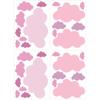 PREMYO 30 Cloud Wall Stickers for Girls' Nursery, Self-Adhesive, Pastel Pink view 2