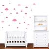 PREMYO 30 Cloud Wall Stickers for Girls' Nursery, Self-Adhesive, Pastel Pink view 4
