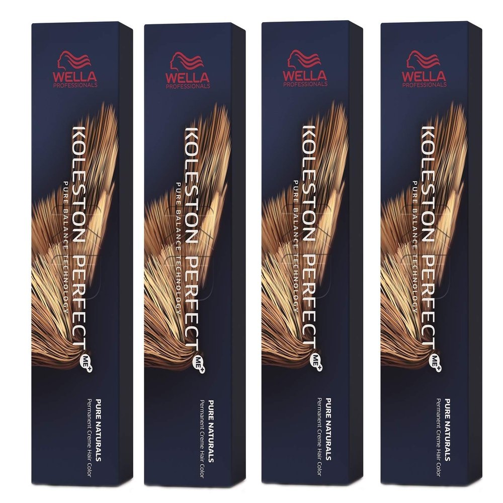 4-Pack Wella Koleston Perfect ME+ 6/00 Dark Blonde Natural Intense, 60 ml