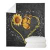 Woisttop Fleece Blanket with Sunflower and Butterfly Design view 3