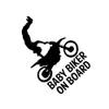 SUIFENG Baby Biker on Board Vinyl Sticker, 13.2 × 15 cm, Black and Silver view 1