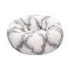 Chickwin Chickw1 Round Plush Donut Dog Bed, Non-Slip Base, Gray, 60 cm view 1