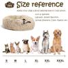 FANSU Round Plush Donut Dog Bed and Cat Bed, Soft Cushion with Nonslip Base, Tie-Dye Colorful Powder, 60 cm view 3
