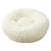 FANSU Round Plush Donut Dog Bed, Soft Non-Slip Pet Sofa, White, 120 cm view 1