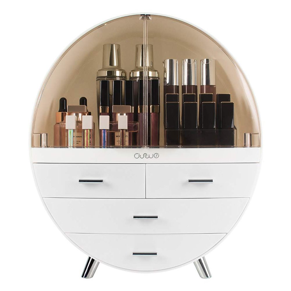 OBMMIRAO Elegant Dustproof Waterproof Makeup Organizer with Drawers