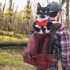 PETCUTE Dog Carrier Backpack with Side Mesh, for Small and Medium Dogs and Cats up to 5 kg, Red view 2