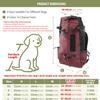 PETCUTE Dog Carrier Backpack with Side Mesh, for Small and Medium Dogs and Cats up to 5 kg, Red view 3