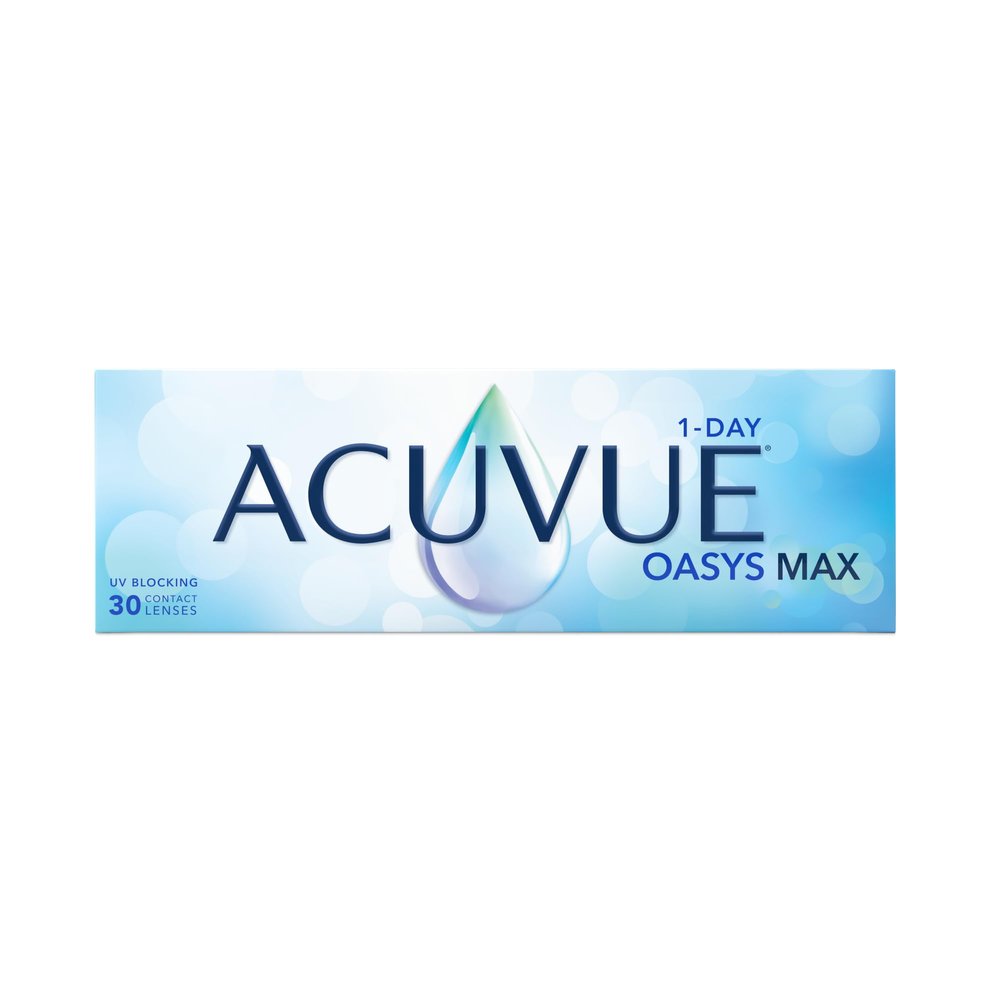 ACUVUE OASYS MAX 1-Day Daily Disposable Contact Lenses, +4.75 D, BC 8.5, 30-Pack