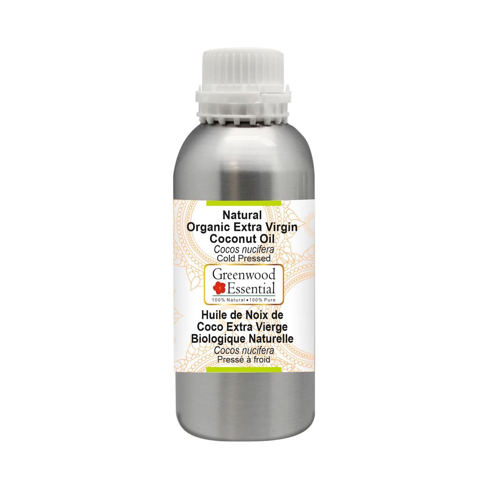 Greenwood Essential Organic Extra Virgin Coconut Oil, Cold-Pressed, 630 ml (21 oz)