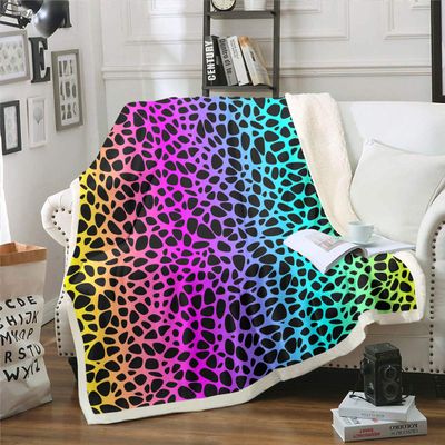 Women's Leopard Print Sherpa Blanket for Kids, Teens & Adults