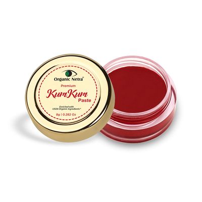 Organic Netra Sindoor/Kumkum Paste | Waterproof, Long-Lasting, Smudge-Proof | Natural Deep Maroon Color, 0.2 oz