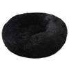 FANSU Round Plush Dog Bed, Soft Donut Pet Sofa with Non-Slip Base, Black, 100 cm view 1