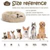 FANSU Round Donut Dog Bed, Soft Plush Sofa, Non-Slip Base, Cat Bed, Champagne, 90 cm view 3