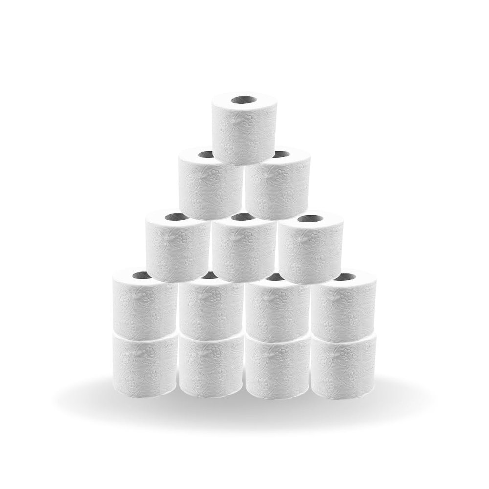 Defacto Comfortable 3-Ply Toilet Paper, Soft and Tear-Resistant, FSC-Certified, Plastic-Free, 128 Rolls
