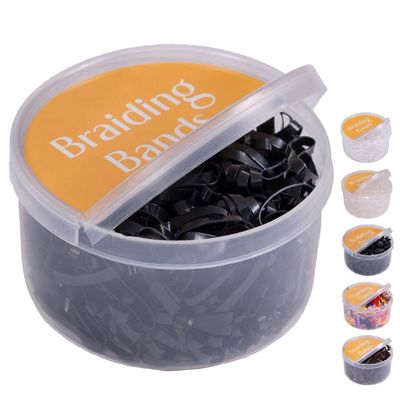 NETPROSHOP Silicone Hair Ties - 450 Pieces in Reusable Box, Black