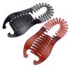 Nifocc Interlocking Banana Comb Hair Clips, 2-Pack, Brown and Black view 1
