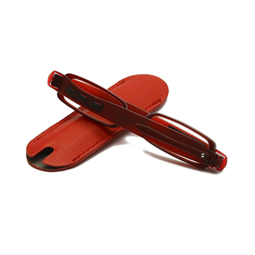 DLLY 360° Foldable Reading Glasses, Red, +1.00