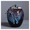 Aurora Pattern Ceramic Ash Urn for Humans or Pets, Size B view 1