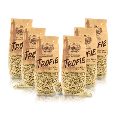 Antico Pastificio Morelli 1860 Srl Trofie Regional Pasta, 6 x 500 g