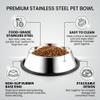 WEDAWN Stainless Steel Dog Bowls, 2.2 Cups/510 ml, Cat Bowls for Food and Water with Rubber Base, for Medium Dogs, Cats and Rabbits, 3-Pack view 3