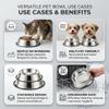 WEDAWN Stainless Steel Dog Bowls, 2.2 Cups/510 ml, Cat Bowls for Food and Water with Rubber Base, for Medium Dogs, Cats and Rabbits, 3-Pack view 4