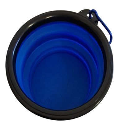 Foldable Food Bowl | Travel Bowl | Portable Food Bowl | Plastic Travel Bowl for Dogs & Cats (Blue)